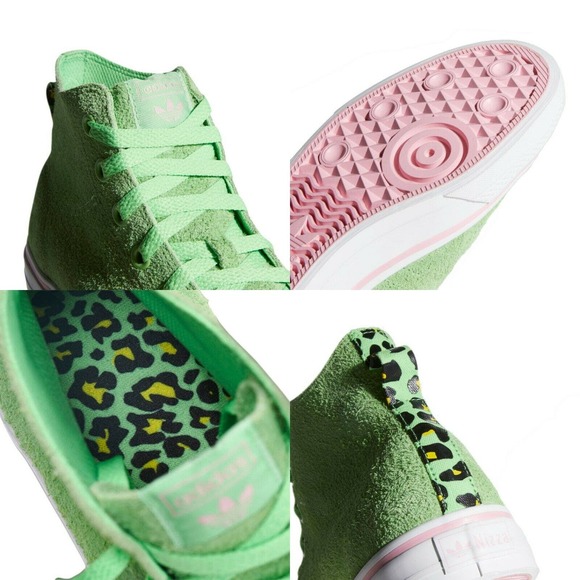 Adidas Na-Kel Smith Mens Nizza Hi RF Sneakers Size 8 Spring Green Pins EF1032 - Picture 12 of 13